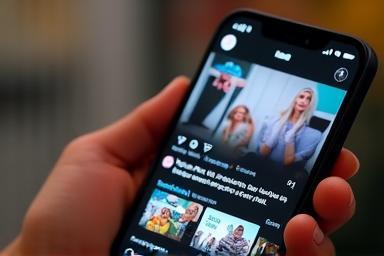 A smartphone screen displaying a scrolling feed of short-form video content on a social media platform.